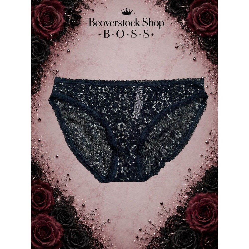 New Victoria’s Secret Lace Bikini Panty – Black – Size Medium